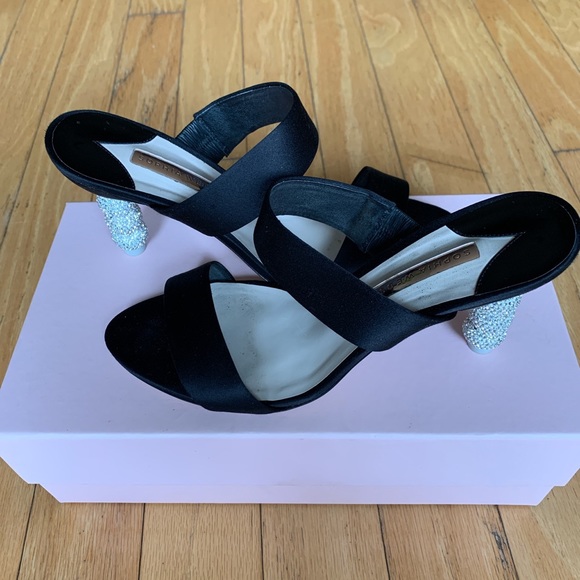 Sophia Webster Rosalind Crystal Mid Mule Sandals - Picture 2 of 3